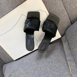 pu leather square toe high heel sandal