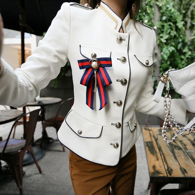 vintage button long sleeve stand collar jacket