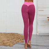 blended fabric seamless patchwork high waist push up ankle length leggings