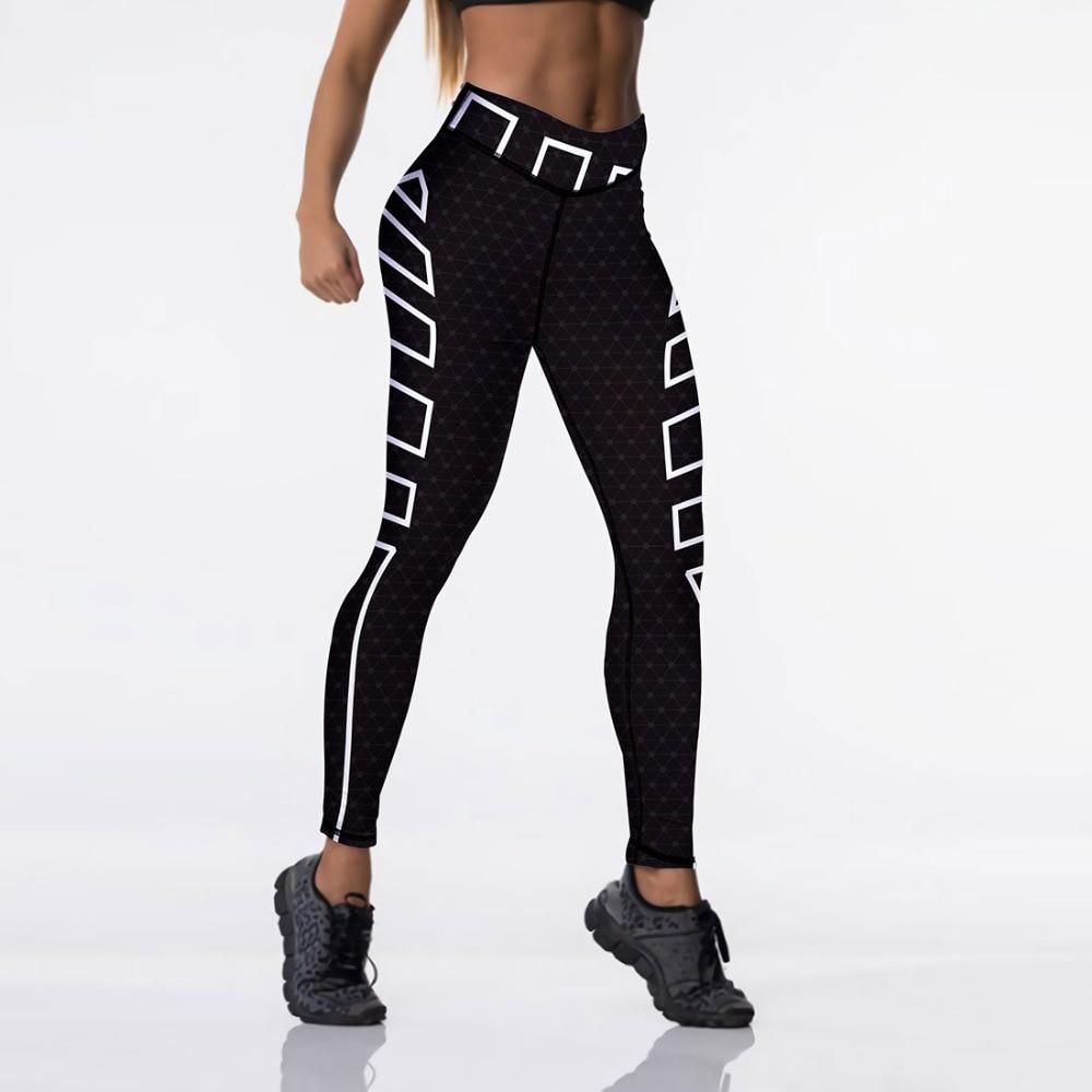 mesh geometric pattern print high waist skinny leggings