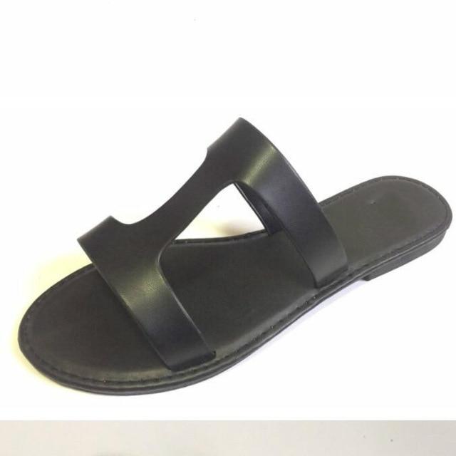 simple comfort soft bottom slide slipper