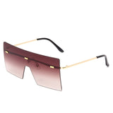 oversized square flat top sunglasses
