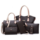 6pcs bags print composite handbags