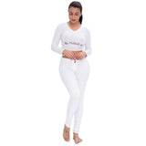 cotton knitted long cut elastic pant