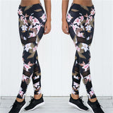 flower print crop top high waist workout leggings two piece dress