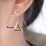 double triangles stud earrings