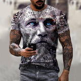 print skull hippie style mens shirt