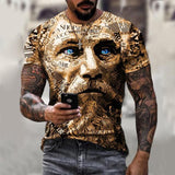 print skull hippie style mens shirt
