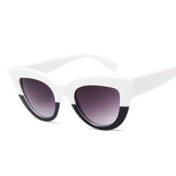 two tone hue frame cat eye sunglasses