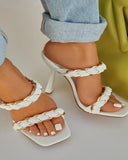 pu leather metal strappy sandals
