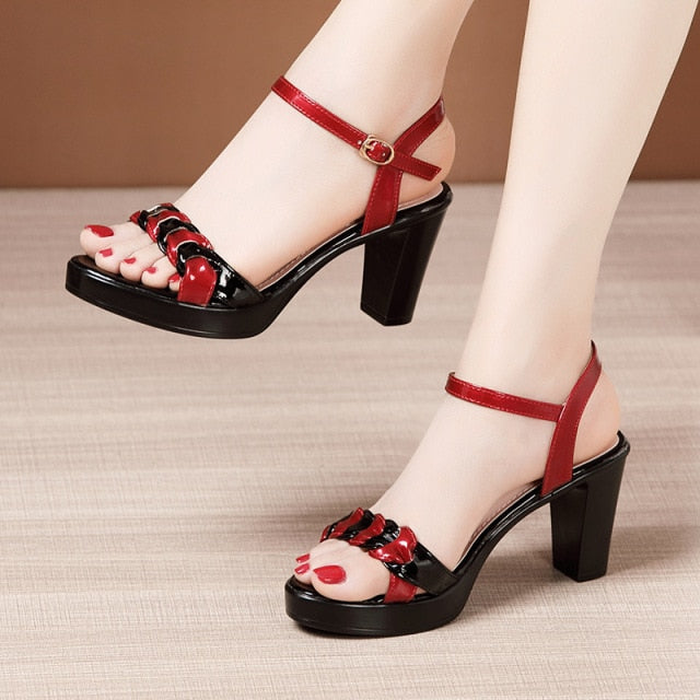 black 8cm heels