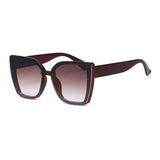 oversized gradient oversize frame cat eye sunglasses