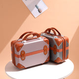 retro cosmetic case double handle handbag