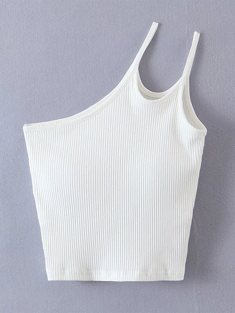 casual ribbed backless crop tops