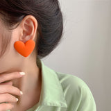 heart acrylic stud earring