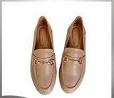 soft clasp genuine leather loafers