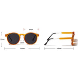 yellow frame round sunglasses