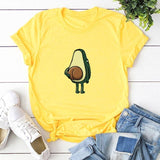 naked avocado funny cartoon t shirt