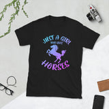 just a girl who loves horses short sleeve t shirt