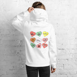 i will i love i dream i can i am free love hearts with happy face flower and rainbow hoodie