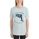 just a girl who loves dolphin short sleeve t shirt